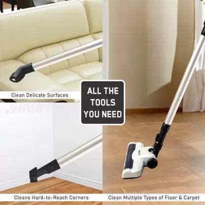 Inalsa Kardia Cordless Vacuum Cleaner with Reusable Dust Bag (White, Grey) Inalsa Kardia Cordless Vacuum Cleaner with Reusable Dust Bag (White, Grey)